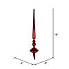 Vickerman 18" Red Shiny Cupola Finial Image 1