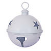 Vickerman 18" White Iron Bell Ornament. Image 1