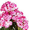 Vickerman 19.5" Artificial Light Pink Geranium Bush. Image 2