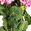 Vickerman 19.5" Artificial Light Pink Geranium Bush. Image 3