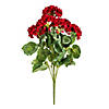 Vickerman 19.5" Artificial Red Geranium Bush. Image 1