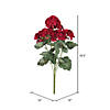 Vickerman 19.5" Artificial Red Geranium Bush. Image 4