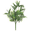 Vickerman 19" Artificial Green Bamboo Leaf Bush - 4/pk Image 1