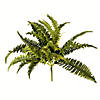 Vickerman 19" Artificial Green Boston Fern Bush, Set of 3 Image 1