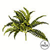 Vickerman 19" Artificial Green Boston Fern Bush, Set of 3 Image 2