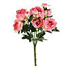 Vickerman 19" Artificial Light Pink Peony Bush. Image 1