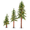 Vickerman 2' 3' 4' Natural Alpine Artificial Christmas Tree Set, Multi-colored LED Lights, Set of 3 Image 1