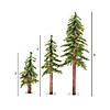 Vickerman 2' 3' 4' Natural Alpine Christmas Tree Set with Multi-Colored Lights Image 3