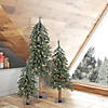 Vickerman 2' 3' 4' Natural Bark Alpine Artificial Christmas Tree Set, Clear Dura-lit Lights Image 1