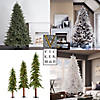Vickerman 2' 3' 4' Natural Bark Alpine Artificial Christmas Tree Set, Clear Dura-lit Lights Image 4