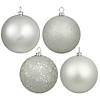 Vickerman 2.4" Silver 4-Finish Ball Ornament Assortment, 60 per BoProper Image 1