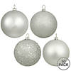 Vickerman 2.4&quot; Silver 4-Finish Ball Ornament Assortment, 60 per BoProper Image 1
