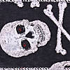 Vickerman 2.5" x 10 Yards Black and White Skull Ribbon Image 1