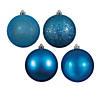 Vickerman 2.75" Turquoise 4-Finish Ball Christmas Ornament - 20/Box Image 1