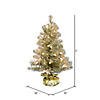 Vickerman 2' Champagne Tinsel Tree with Clear Lights Image 3