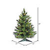 Vickerman 2' Cheyenne Pine Artificial Christmas Tree, Clear Dura-Lit&#174; Mini Lights Image 4