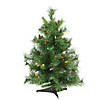 Vickerman 2' Cheyenne Pine Christmas Tree with Multi-Colored LED Lights Image 1