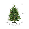 Vickerman 2' Cheyenne Pine Christmas Tree with Warm White LED Lights Image 2