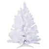 Vickerman 2' Crystal White Spruce Artificial Christmas Tree, Clear Dura-lit Incandescent Lights Image 1