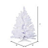 Vickerman 2' Crystal White Spruce Artificial Christmas Tree, Clear Dura-lit Incandescent Lights Image 3