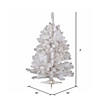 Vickerman 2' Crystal White Spruce Artificial Christmas Tree, Unlit Image 3