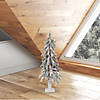 Vickerman 2' Flocked Alpine Artificial Christmas Tree, Multi-Colored LED Dura-Lit lights Image 2