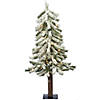 Vickerman 2' Flocked Alpine Christmas Tree with Clear Lights Image 1