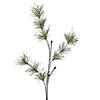Vickerman 2' Green Frosted Mini Pine Twig Tree, Battery Operated Warm White 3mm LED lights. Image 1