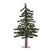 Vickerman 2' Natural Alpine Artificial Christmas Tree, Clear Incandescent Lights Image 1