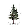 Vickerman 2' Natural Alpine Artificial Christmas Tree, Clear Incandescent Lights Image 1