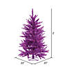 Vickerman 2' Purple Christmas Tree with Purple LED Lights Image 2
