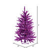 Vickerman 2' Purple Christmas Tree with Purple Lights Image 2