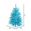 Vickerman 2' Sky Blue Christmas Tree with Teal LED Lights Image 1