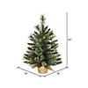 Vickerman 2' Snow Tipped Mixed Pine and Berry Christmas Tree with Clear Lights Image 3