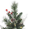 Vickerman 2' Snow Tipped Pine and Berry Christmas Tree with Warm White LED Lights Image 2