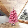 Vickerman 2' x 15" Pink Pine Tree with Pink Lights Image 3