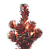 Vickerman 2' x 16" Dark Red Tinsel Tree with Clear Lights Image 1