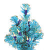 Vickerman 2' x 16" Sky Blue Tinsel Tree with Clear Lights Image 1