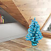 Vickerman 2' x 16" Sky Blue Tinsel Tree with Clear Lights Image 4