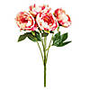 Vickerman 20" Artificial Pink Peony Bunch. Image 1
