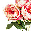 Vickerman 20" Artificial Pink Peony Bunch. Image 2