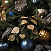 Vickerman 20" Gold Mesh Mulberry Leaf Artificial Christmas Spray. Includes 3 sprays per pack. Image 4
