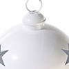 Vickerman 20" Matte White Iron Bell Ornament. Image 2