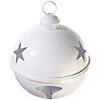 Vickerman 20" Matte White Iron Bell Ornament. Image 3