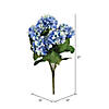 Vickerman 21" Artificial Blue Hydrangea Bush. Image 1