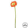 Vickerman 21" Artificial Orange Gerbera Daisy Stem, 6 per Bag Image 3