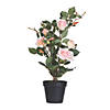 Vickerman 21" Artificial Pink Rose Plant in Pot Image 1