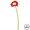 Vickerman 21" Artificial Red Gerbera Daisy Stem, 6 per Bag Image 3