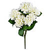 Vickerman 21" Artificial White Hydrangea Bush. Image 1