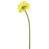 Vickerman 21" Artificial Yellow Gerbera Daisy Stem, 6 per Bag Image 1